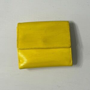 Louis Vuitton Yellow Epi Wallet- good condition!